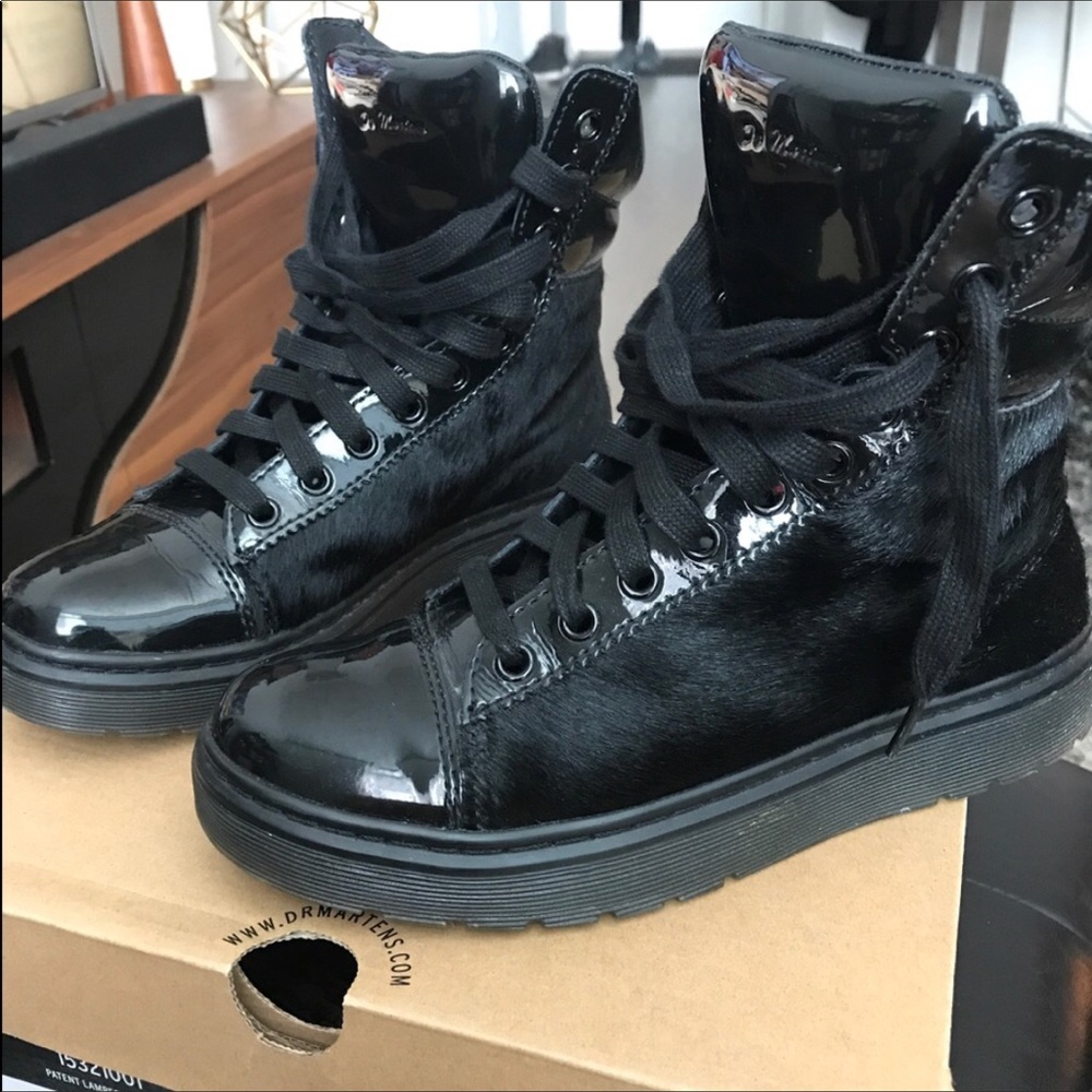 Dr Marten calf hair boots